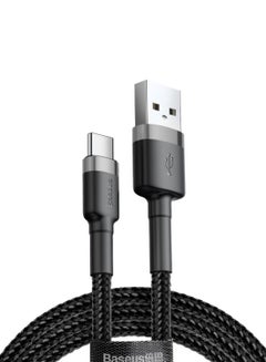 Buy USB C Cable 2A Fast Charging Cable Nylon Braided Cafule Series - 3M USB Type C Charger Compatible for Samsung S21 S20 S9 Note 20 10 Huawei P30 P20 Lite Mate 20 Pro P20 LG G5 G6 Xiaomi Mi 11 Ultra A2 etc. Gray/Black in UAE