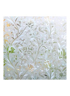 Buy Floral Pattern Privacy Window Film Clear 17.7x78.7inch in UAE