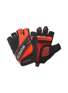 Buy Half Finger Mountain Absorbing Padded Sports Cycling Gloves 22 X 16cm in UAE