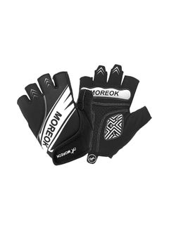 Buy Half Finger Mountain Bike Absorbing Padded Sports Cycling Gloves 22 X 16cm in UAE