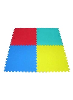 Buy 4-Piece Portable Lightweight Compact Authentic Interlocking Floor Foam Mat Set 120 x 120centimeter in UAE