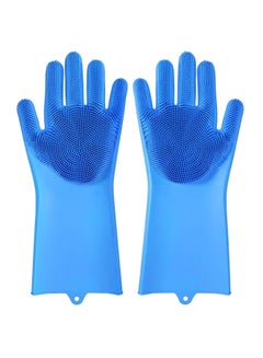 اشتري Pair Of Dishwashing Silicone Gloves لون أزرق في مصر