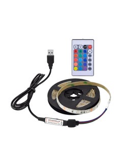 Buy RGB Strip LED Light With Remote Control Multicolour 20 x2 x18cm in Saudi Arabia