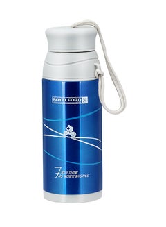 Buy Stainless Steel Vacuum Bottle Blue/White 320ml in Saudi Arabia