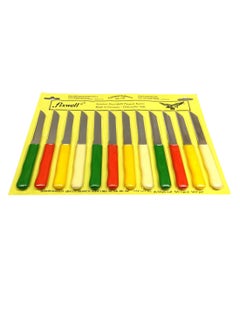 Buy 12-Piece Fruit Knife Set Multicolour 12 x 18centimeter in Saudi Arabia