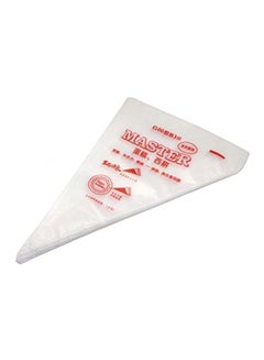 Buy 100-Piece Disposable Pastry Piping Bag White 12.2x8.2inch in Egypt