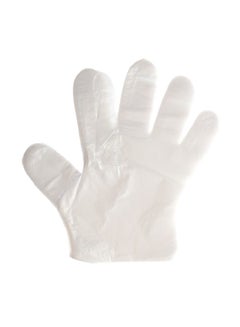 Buy 100-Piece Disposable Glove Set Clear One Size in Egypt