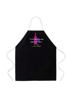 Buy Printed Apron Black/Yellow/White 27x0.2x34inch in Egypt