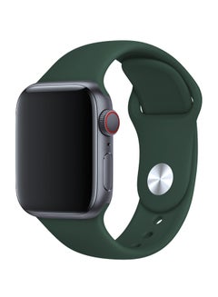 Buy Silicone Strap For Apple Watch 38/40mm Green in Saudi Arabia