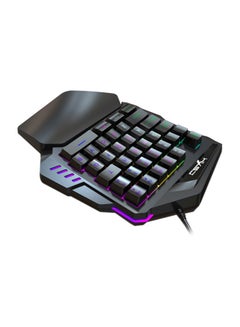 Buy V100 One-Handed Portable Keyboard Black in Saudi Arabia