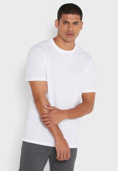Buy Basic Crew Neck T-Shirt white in UAE