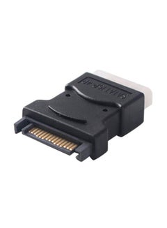 اشتري 4-Pin IDE To 15-Pin HDD Power Adapter Black في السعودية