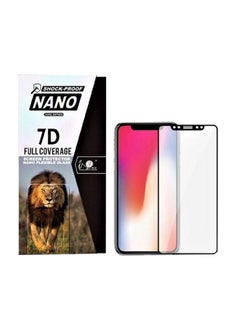 Buy Tempered Glass Screen Protector For iPhone X Clear/Black in Saudi Arabia