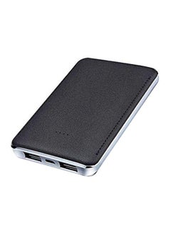 Buy 5000.0 mAh Portable Dual USB Power Bank Black/Silver in UAE