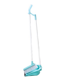 Buy Alina Long Handle Brush And Dustpan Set Blue/White in UAE