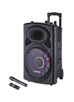 Buy Portable & Rechargeable Professional Speaker With Wireless Microphone, USB/Bluetooth/SD Card Slots/FM Radio, 40000W PMPO, GMS8519 Black GMS8519 Black in Saudi Arabia