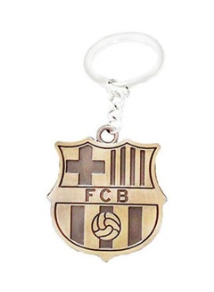 Buy Metal Barcelona Club Logo Keychain Gold/Silver/Brown in Saudi Arabia