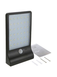 اشتري Solar Powered LED Energy PIR Motion Sensor Wall Lamp Black 19x3.60x12centimeter في السعودية