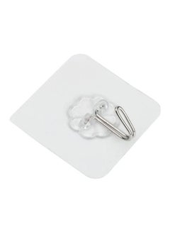 Buy Pack Of 20 Suction Cup Sucker Wall Hook Silver/Clear 3x3x3centimeter in UAE