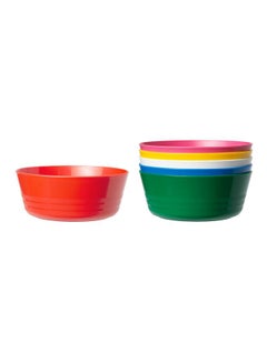 Buy Pack Of 6 Plastic Bowl Multicolour 20centimeter in Saudi Arabia