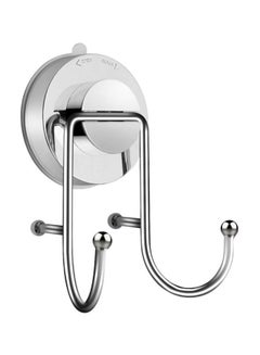 Buy Stainless Steel Towel Hook Silver 12.5x7x8centimeter in UAE