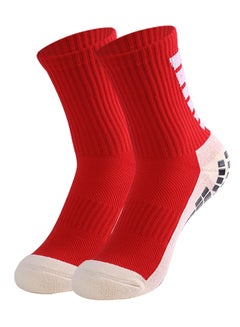 اشتري Pair Of 3 Anti Slip Football Socks 22centimeter في الامارات