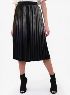 Buy Ombré Velvet Skirt Black in UAE