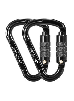 اشتري 2-Piece D-Shape Auto Locking Gate Carabiner 12 x 4 x 9سنتيمتر في الامارات