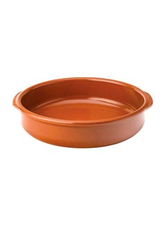 Buy Round Shaped Dish Brown 23centimeter in UAE