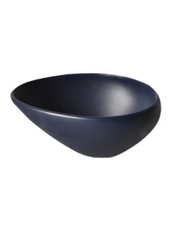 Buy Porcelain Dessert Bowl Matt Dark Blue 18cm in UAE