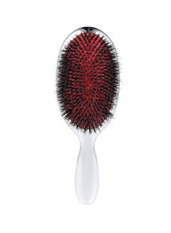 Buy Professional Anti-Static Oval Massage Comb Hairbrush Silver/Black in UAE