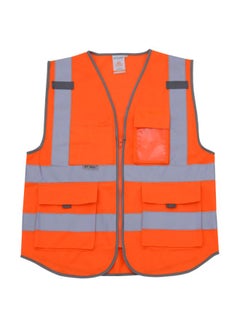 Buy High Visibility Reflective Safety Vest Orange/Grey XXL in Saudi Arabia