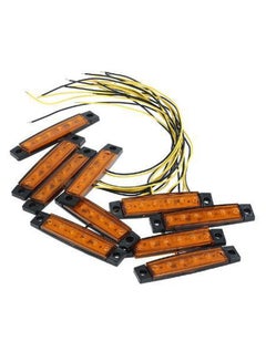 Buy 10-Piece LED Amber Side Marker Light Set With Accessories in Saudi Arabia