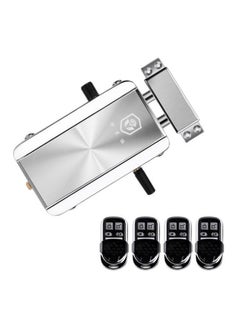 Buy Wireless Remote Control Door Lock Silver/Black 15.5x8x3.5centimeter in Saudi Arabia