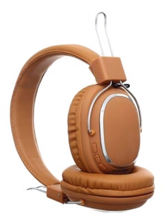 Buy Bluetooth Wireless Over-Ear Headphones Brown/Silver in Egypt