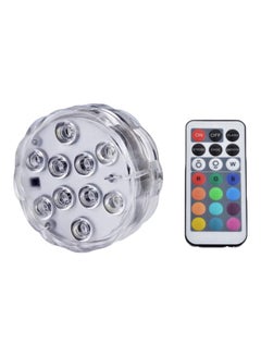 Buy Waterproof LED Light With Remote Red/Green/Blue 7centimeter in Saudi Arabia