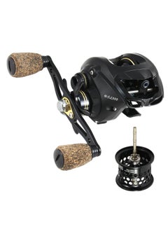 Buy Bearings Baitcasting Fishing Reel With Deep Shallow Spool 0.318kg in UAE