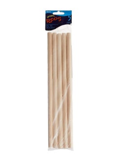 Buy 5-Piece Unfinished Dowel Rod Set Beige 5 x 12inch in UAE