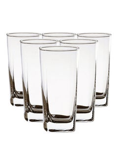 Buy 6-Piece Plaza High Ball Glass Set Clear 320ml in UAE