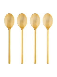 Buy 4-Piece Moderne Teaspoons Set Gold in UAE