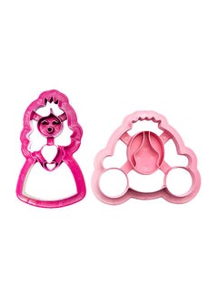 Buy 2-Piece Princess And Carriage Cookie Cutter Set Pink 4.5x9x2.2
8x6.5x2.2centimeter in UAE