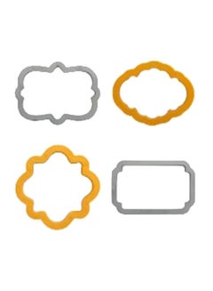 Buy 4-Piece Mini Frames Cookie Cutter Set Assorted in UAE