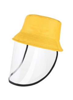 Buy Hat With Detachable Face Mask Yellow/Clear 15x8x5.5centimeter in Saudi Arabia