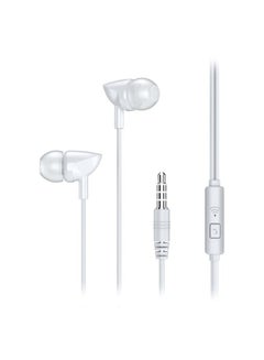 Buy In-Ear Earphones With Mic White in Egypt