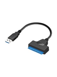 اشتري كابل محول لمحرك القرص الصلب بمنفذ USB 3.0 إلى SATA فضي/أسود/أزرق في الامارات