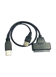 Buy USB 2.0 To SATA Hard Drive Adapter Cable Black/Silver in Saudi Arabia