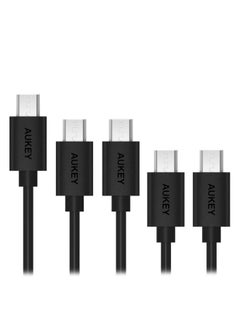 Buy 5-Piece Micro USB Data Sync And Charging Cable Black in UAE