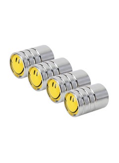 Buy 4-Piece Smile Pattern Car Tire Valve Cap in Saudi Arabia