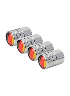 Buy 4-Piece German Flag Pattern Gas Car Tire Valve Cap in Saudi Arabia