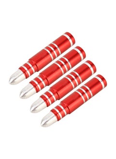 Buy 4-Piece Long Bullet Shaped Car Tire Valve Cap in Saudi Arabia